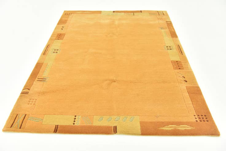 Detail image of 4' 9 x 6' 6 Hand Knotted Nepal Wool Rug