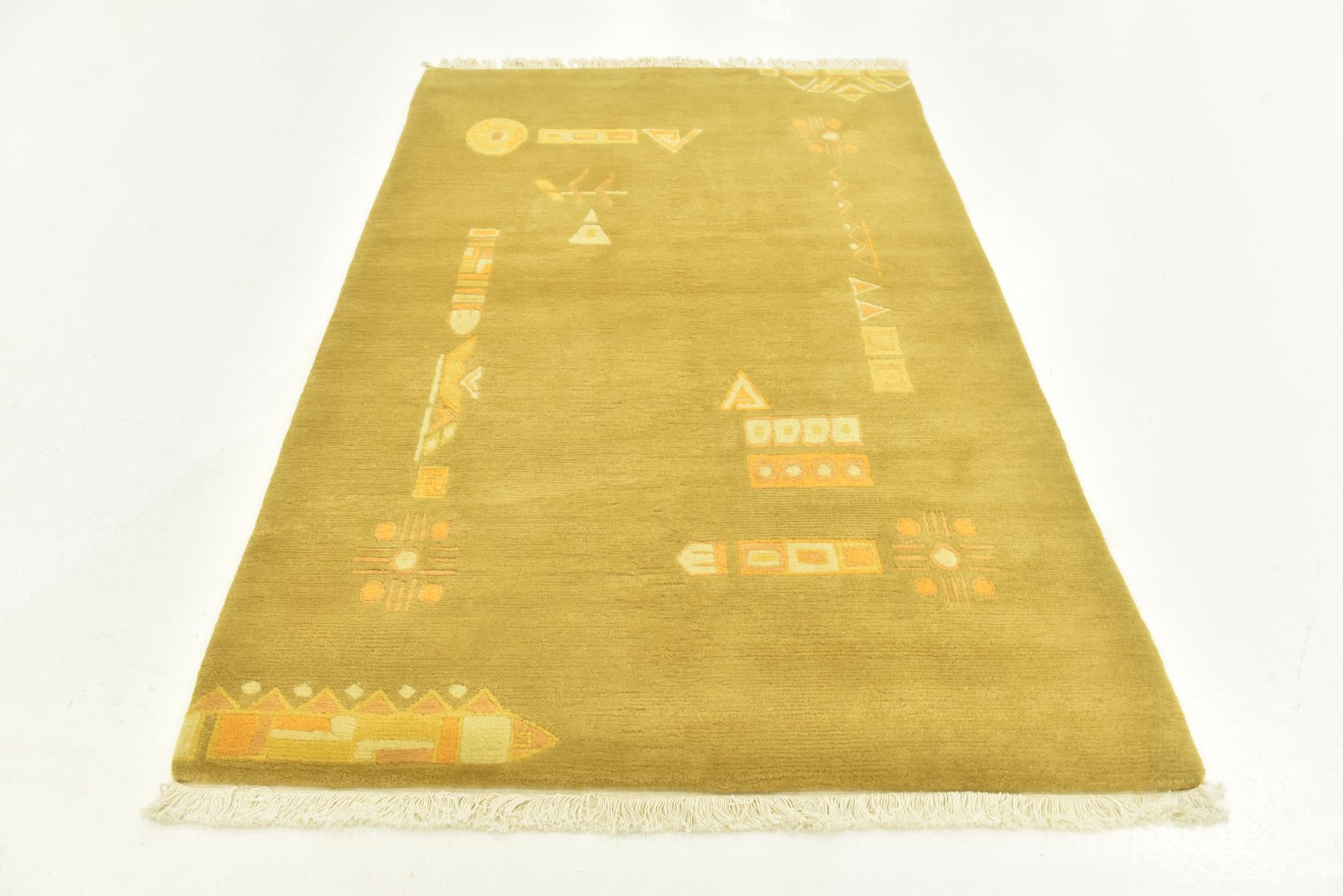 4' x 6' Hand Knotted Nepal Wool Rug