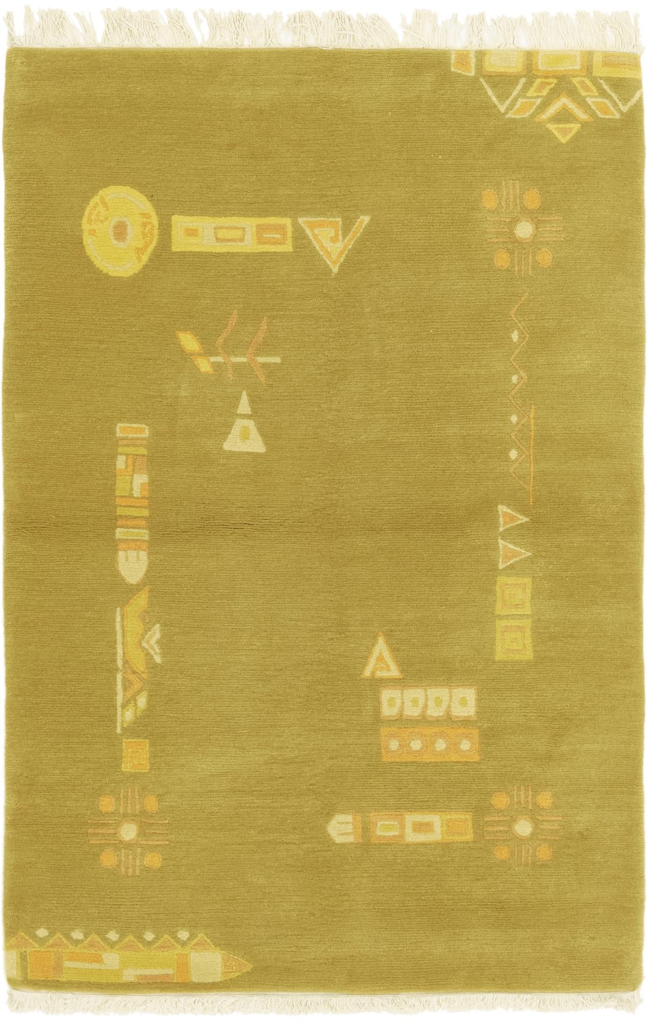 4' x 6' Hand Knotted Nepal Wool Rug