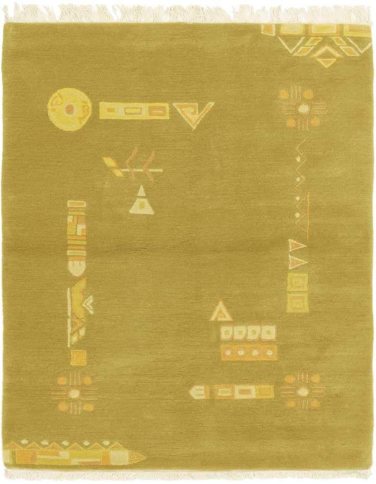 Detail image of 4' x 6' Hand Knotted Nepal Wool Rug
