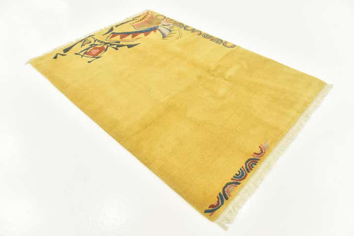 4' 7 x 6' 8 Hand Knotted Nepal Wool Rug