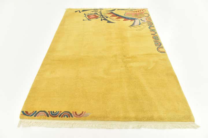 4' 7 x 6' 8 Hand Knotted Nepal Wool Rug