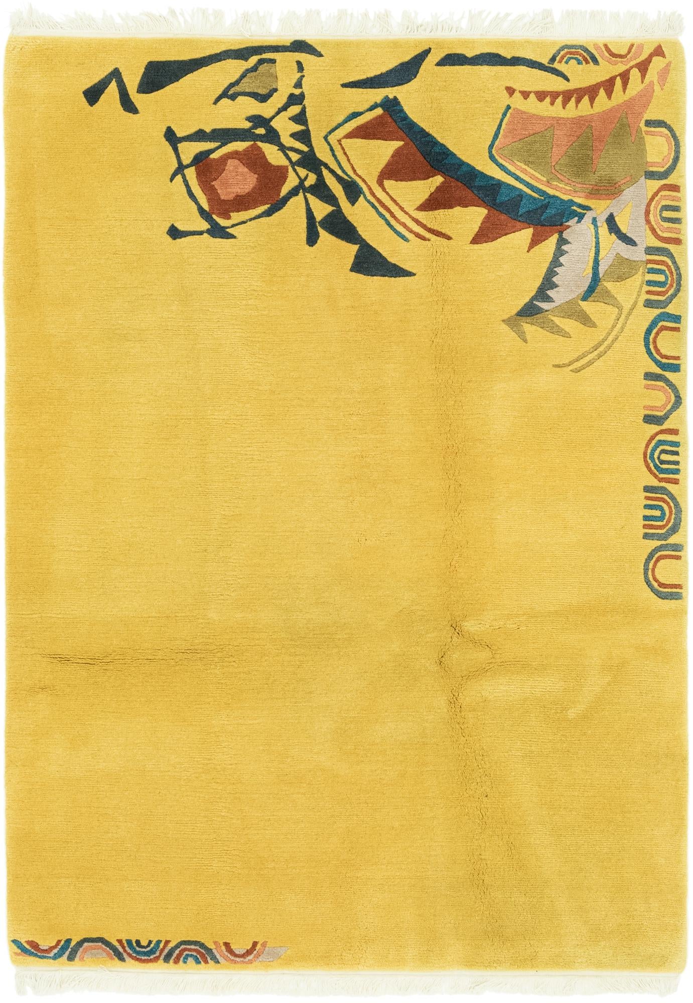 4' 7 x 6' 8 Hand Knotted Nepal Wool Rug