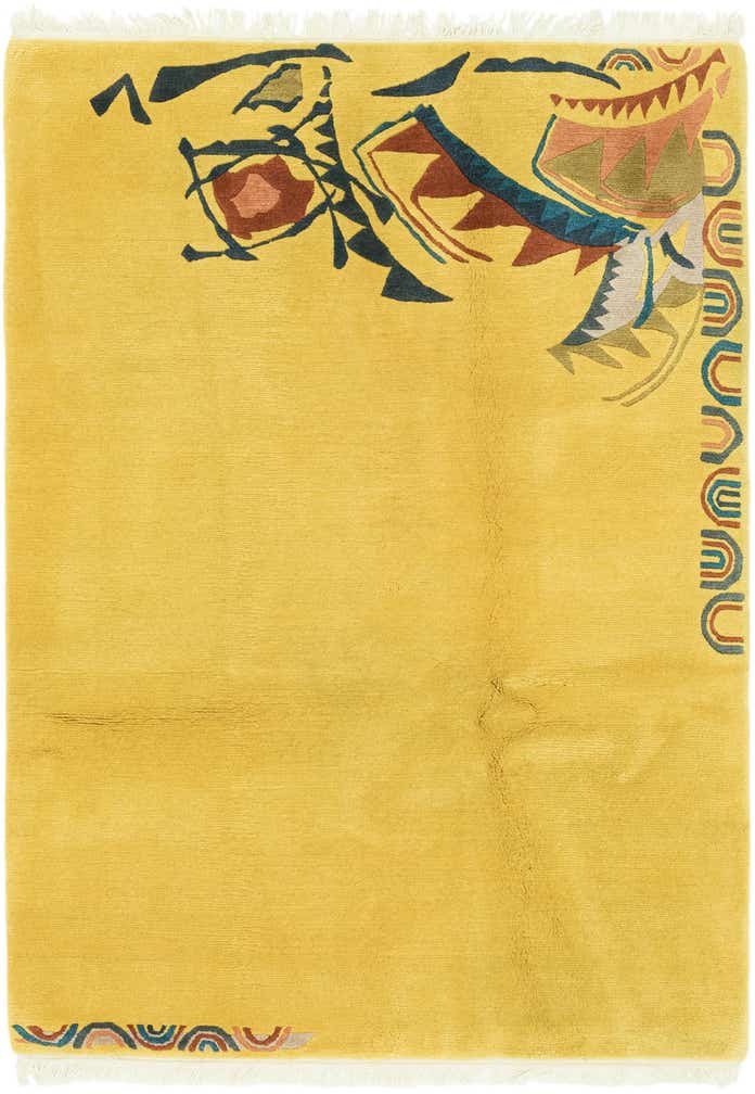 4' 7 x 6' 8 Hand Knotted Nepal Wool Rug