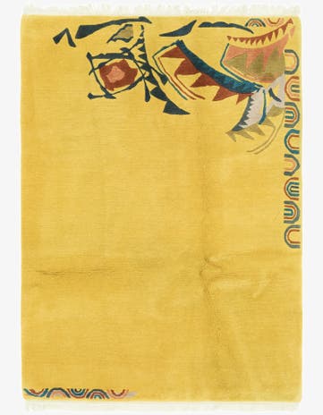 4' 7 x 6' 8 Hand Knotted Nepal Wool Rug