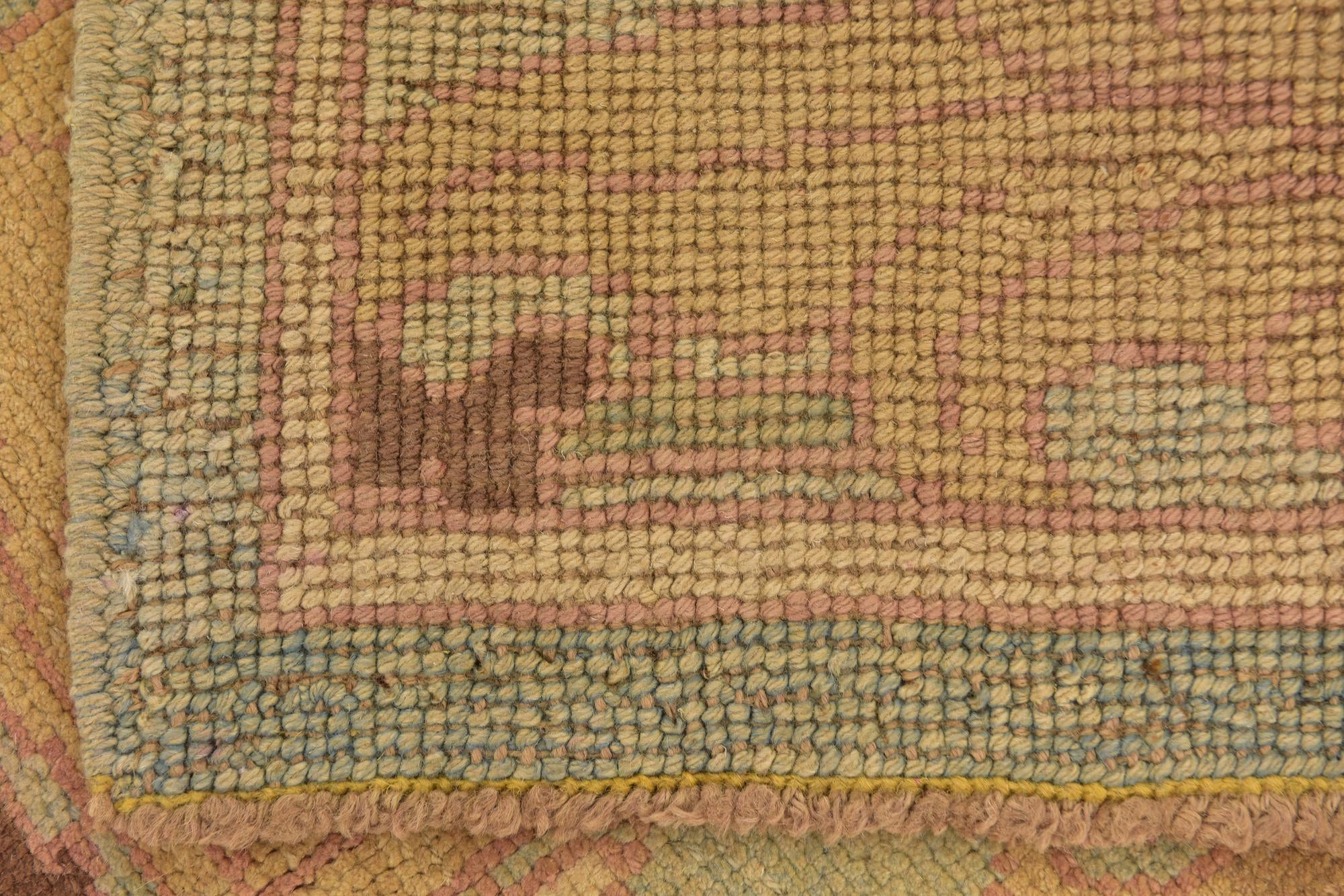 3' 7 x 6' 3 Hand Knotted Oushak Wool Rug