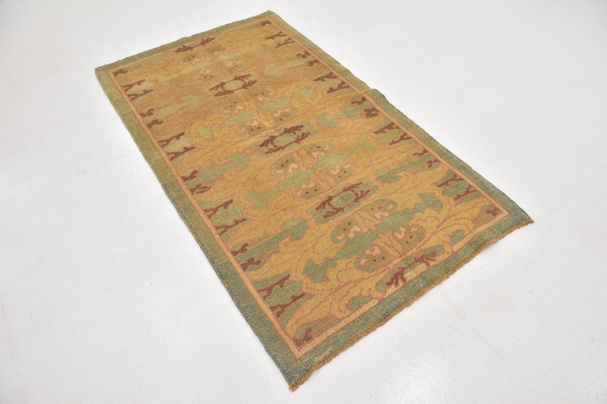 3' 7 x 6' 3 Hand Knotted Oushak Wool Rug