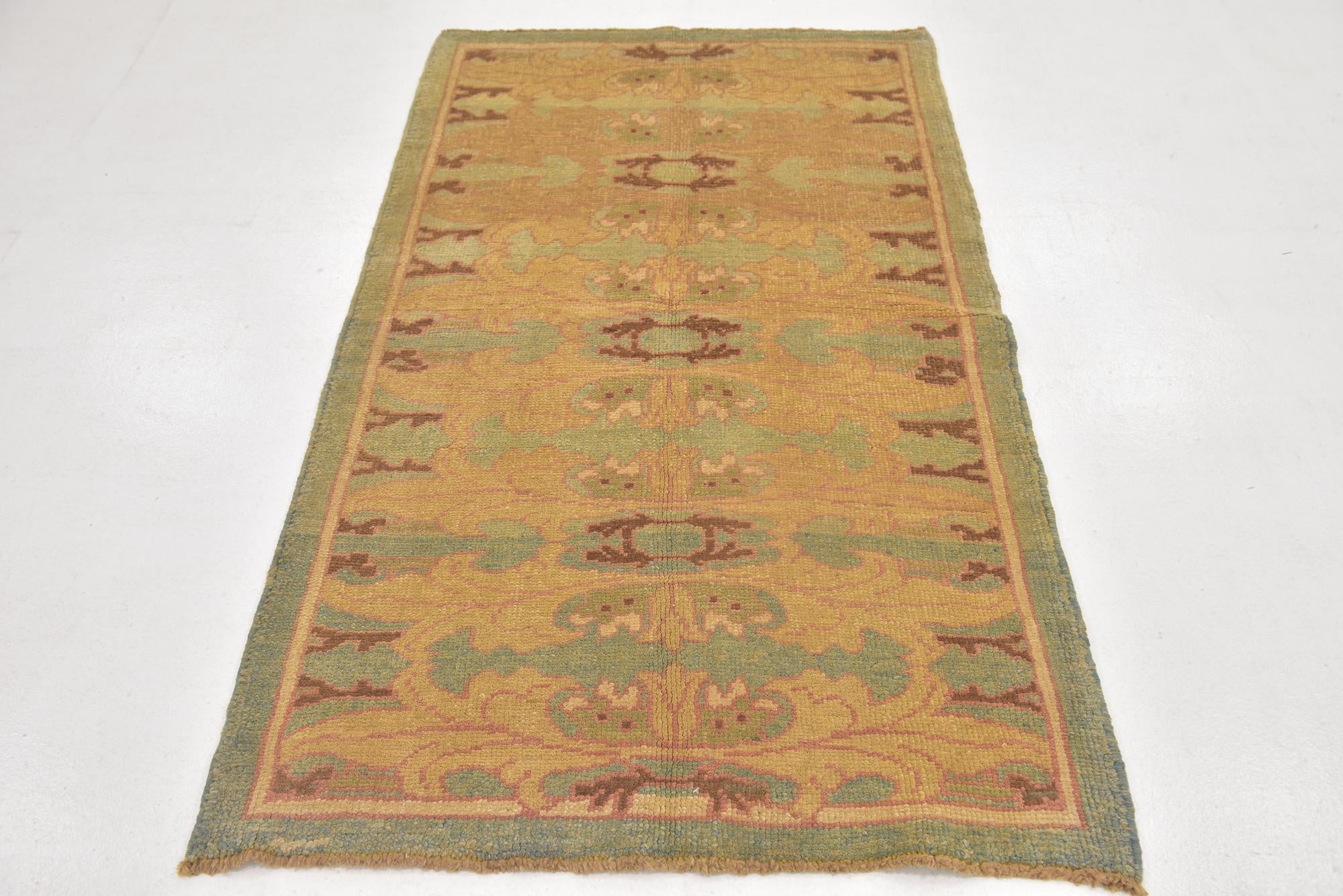 3' 7 x 6' 3 Hand Knotted Oushak Wool Rug