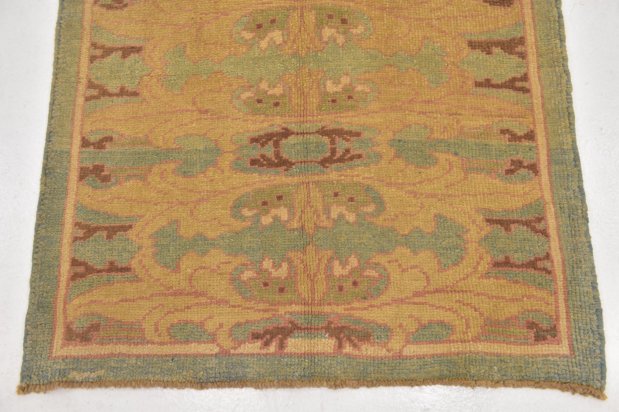 3' 7 x 6' 3 Hand Knotted Oushak Wool Rug