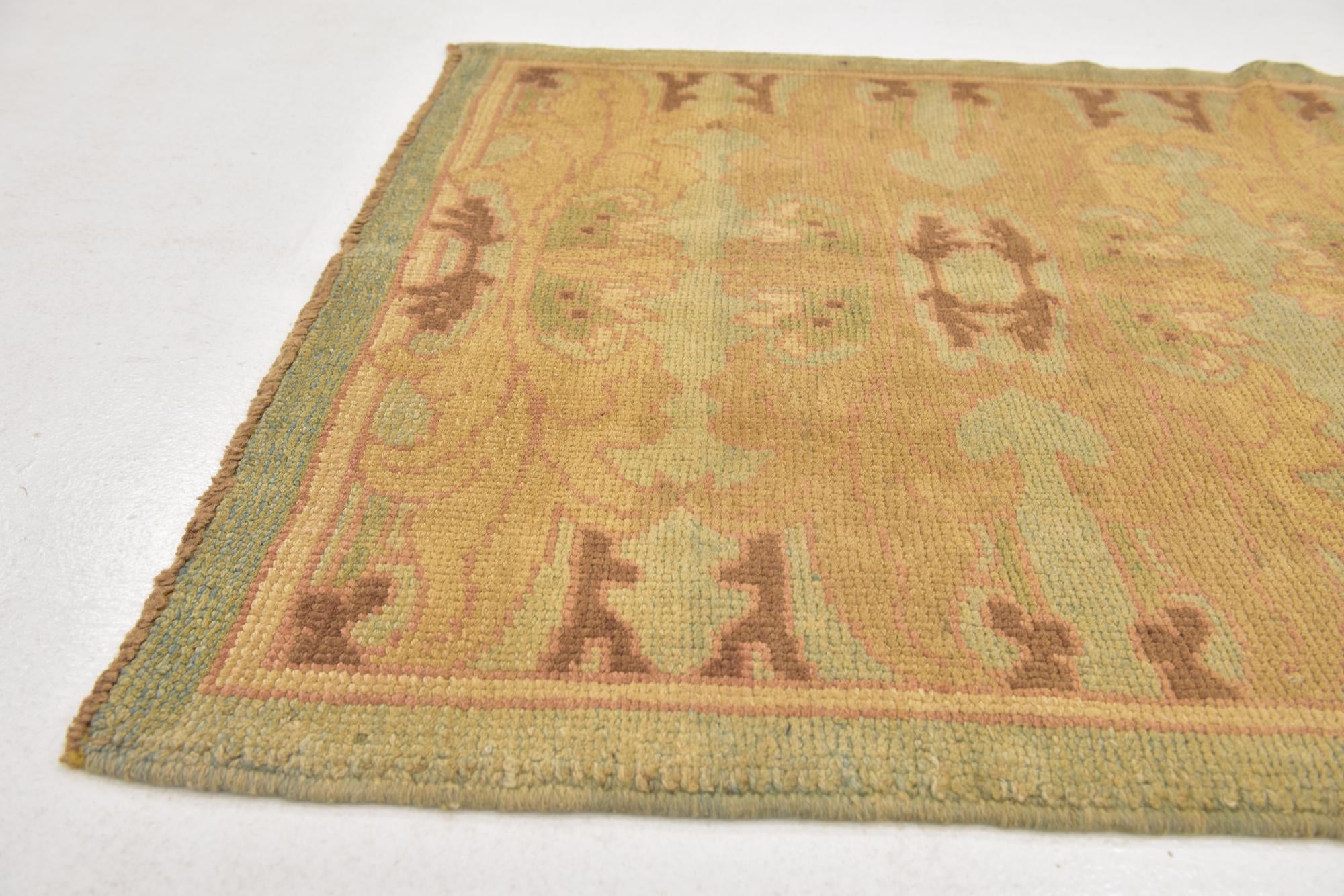 3' 7 x 6' 3 Hand Knotted Oushak Wool Rug