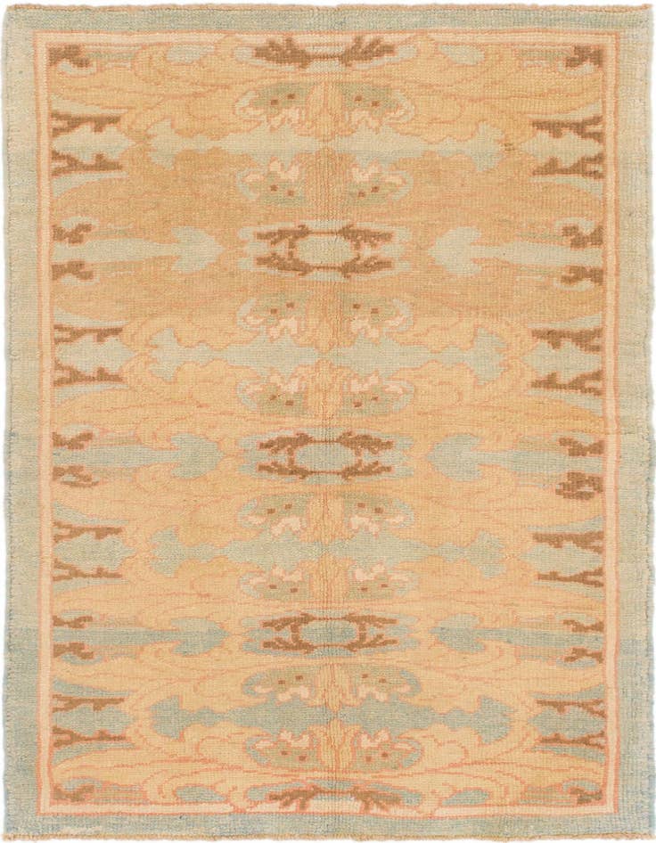 Detail image of 3' 7 x 6' 3 Hand Knotted Oushak Wool Rug