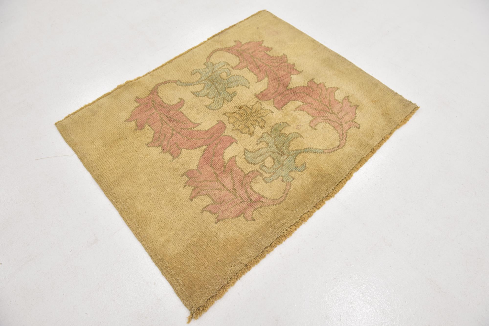 3' 8 x 4' 8 Hand Knotted Oushak Wool Rug