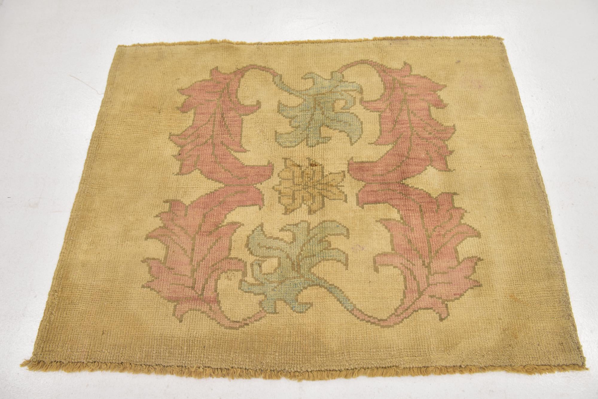 3' 8 x 4' 8 Hand Knotted Oushak Wool Rug
