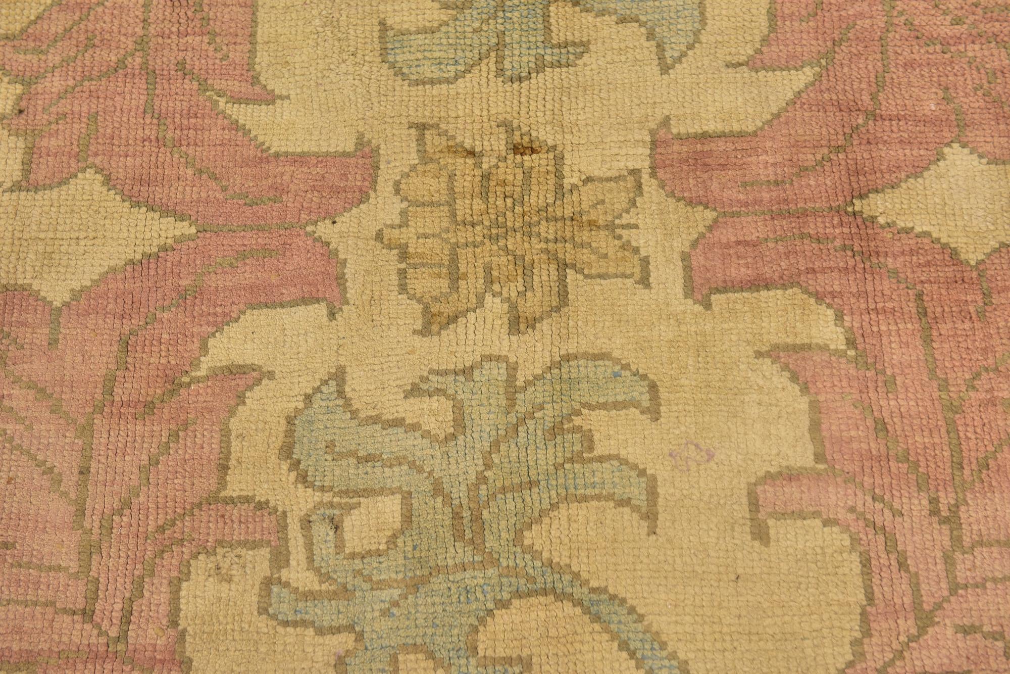 3' 8 x 4' 8 Hand Knotted Oushak Wool Rug