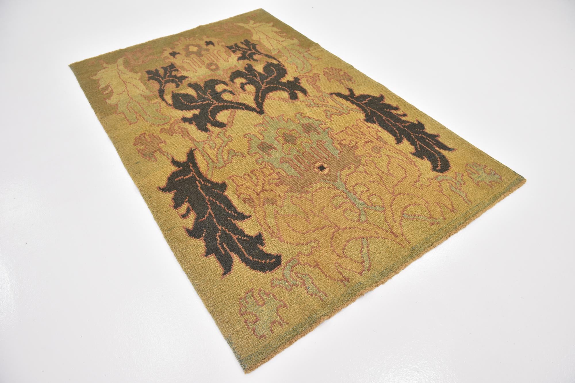 4' 8 x 7' 4 Hand Knotted Oushak Wool Rug