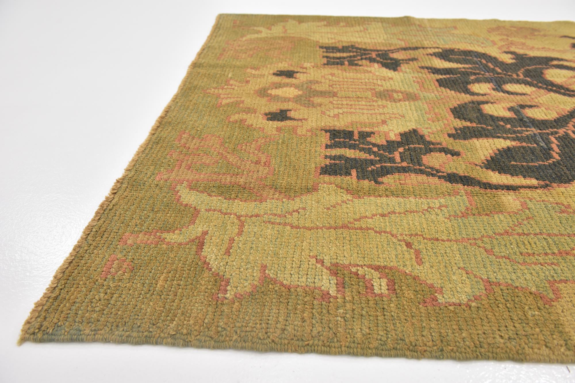 4' 8 x 7' 4 Hand Knotted Oushak Wool Rug