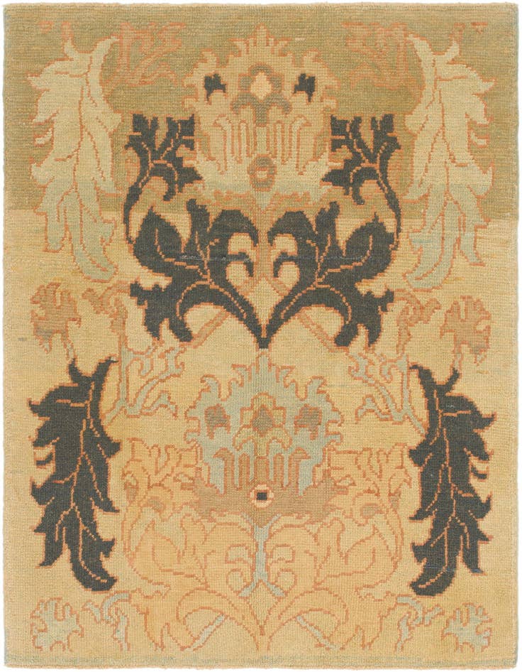 Detail image of 4' 8 x 7' 4 Hand Knotted Oushak Wool Rug