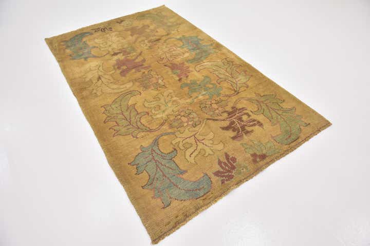 4' 6 x 7' 3 Hand Knotted Oushak Wool Rug