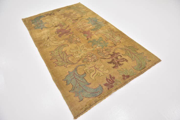 Detail image of 4' 6 x 7' 3 Hand Knotted Oushak Wool Rug