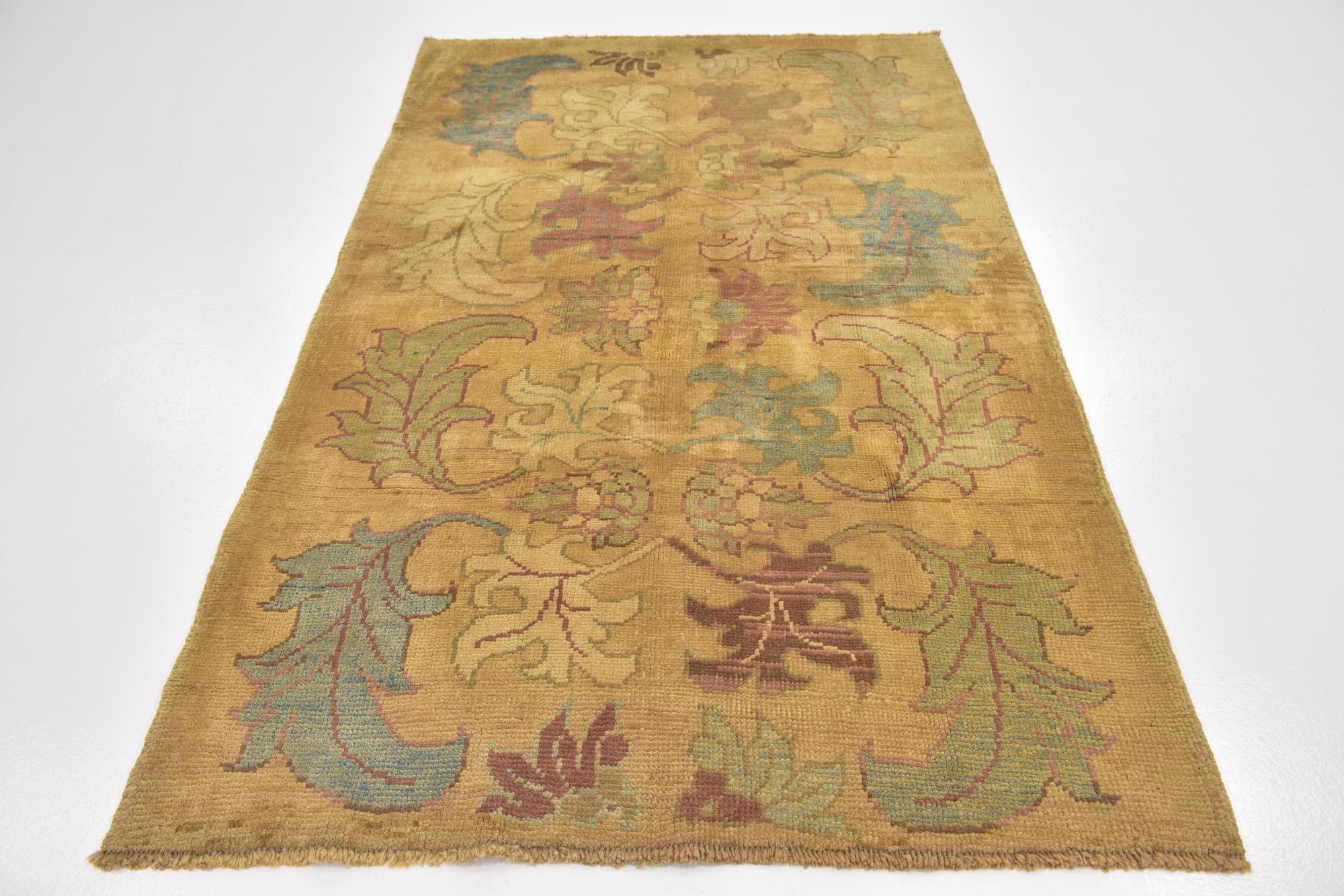4' 6 x 7' 3 Hand Knotted Oushak Wool Rug