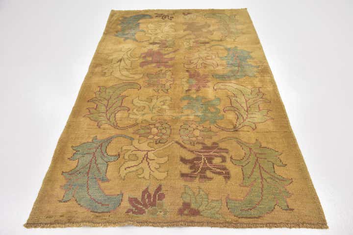 4' 6 x 7' 3 Hand Knotted Oushak Wool Rug