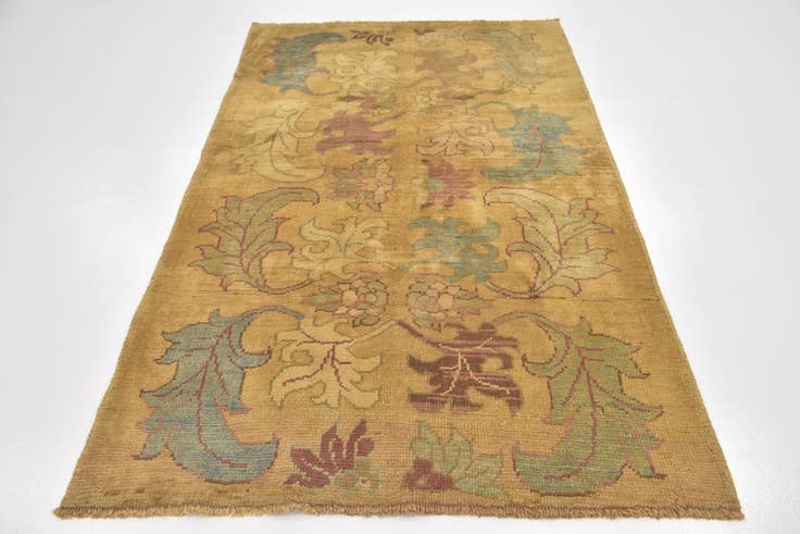 Detail image of 4' 6 x 7' 3 Hand Knotted Oushak Wool Rug