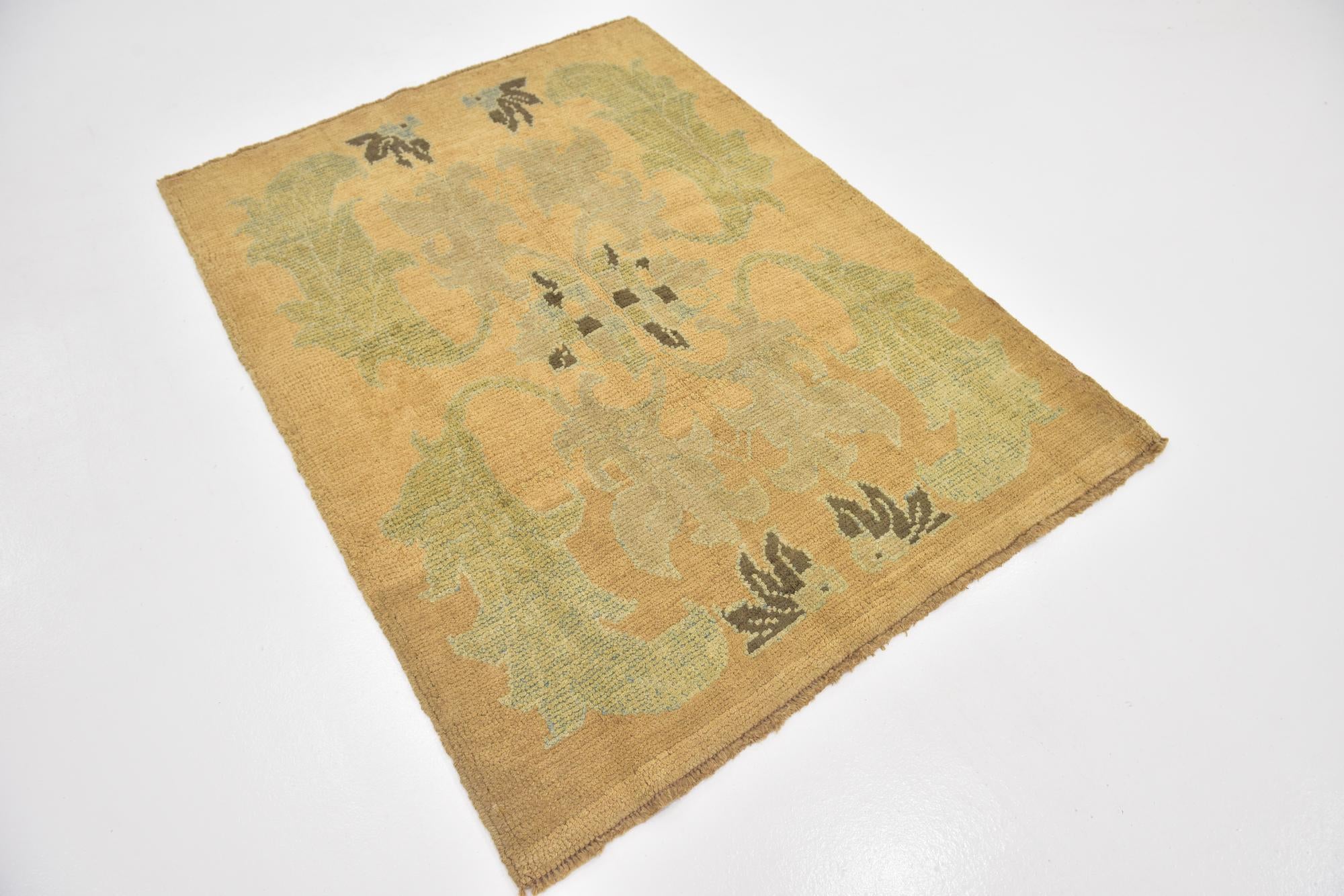 4' 3 x 5' 8 Hand Knotted Oushak Wool Rug