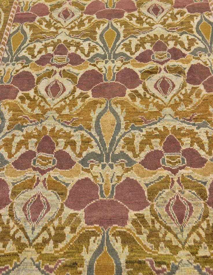 Detail image of 9' 7 x 14' 9 Hand Knotted Oushak Wool Rug
