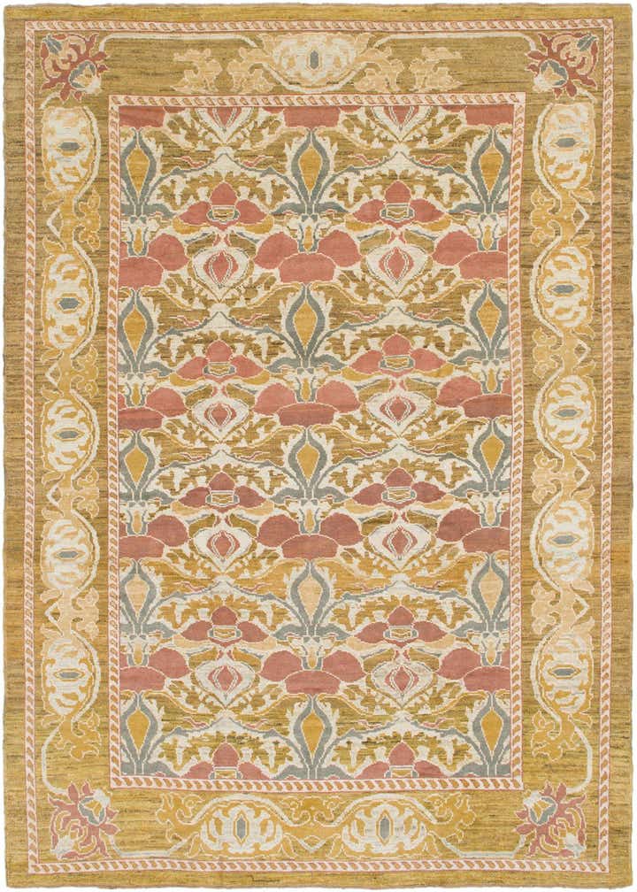 9' 7 x 14' 9 Hand Knotted Oushak Wool Rug