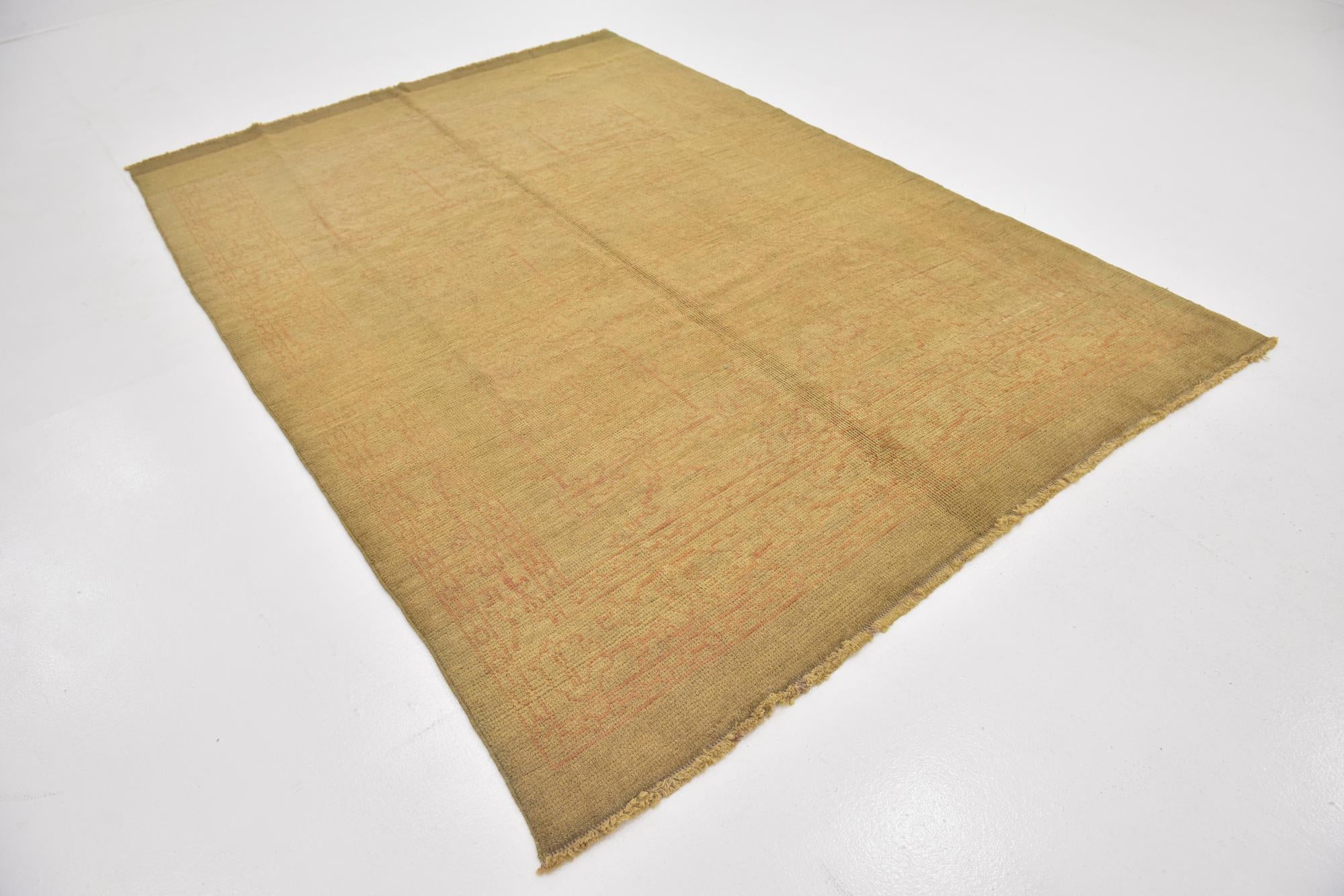 6' 7 x 9' 8 Hand Knotted Oushak Wool Rug