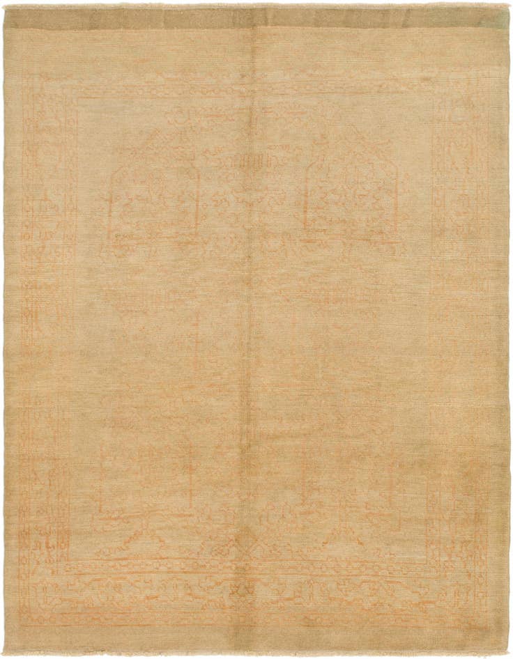 Detail image of 6' 7 x 9' 8 Hand Knotted Oushak Wool Rug