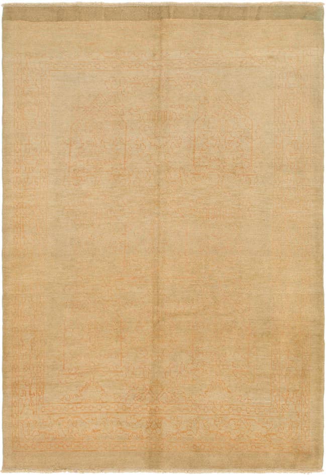 Detail image of 6' 7 x 9' 8 Hand Knotted Oushak Wool Rug