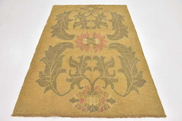 4' 3 x 6' 8 Hand Knotted Oushak Wool Rug