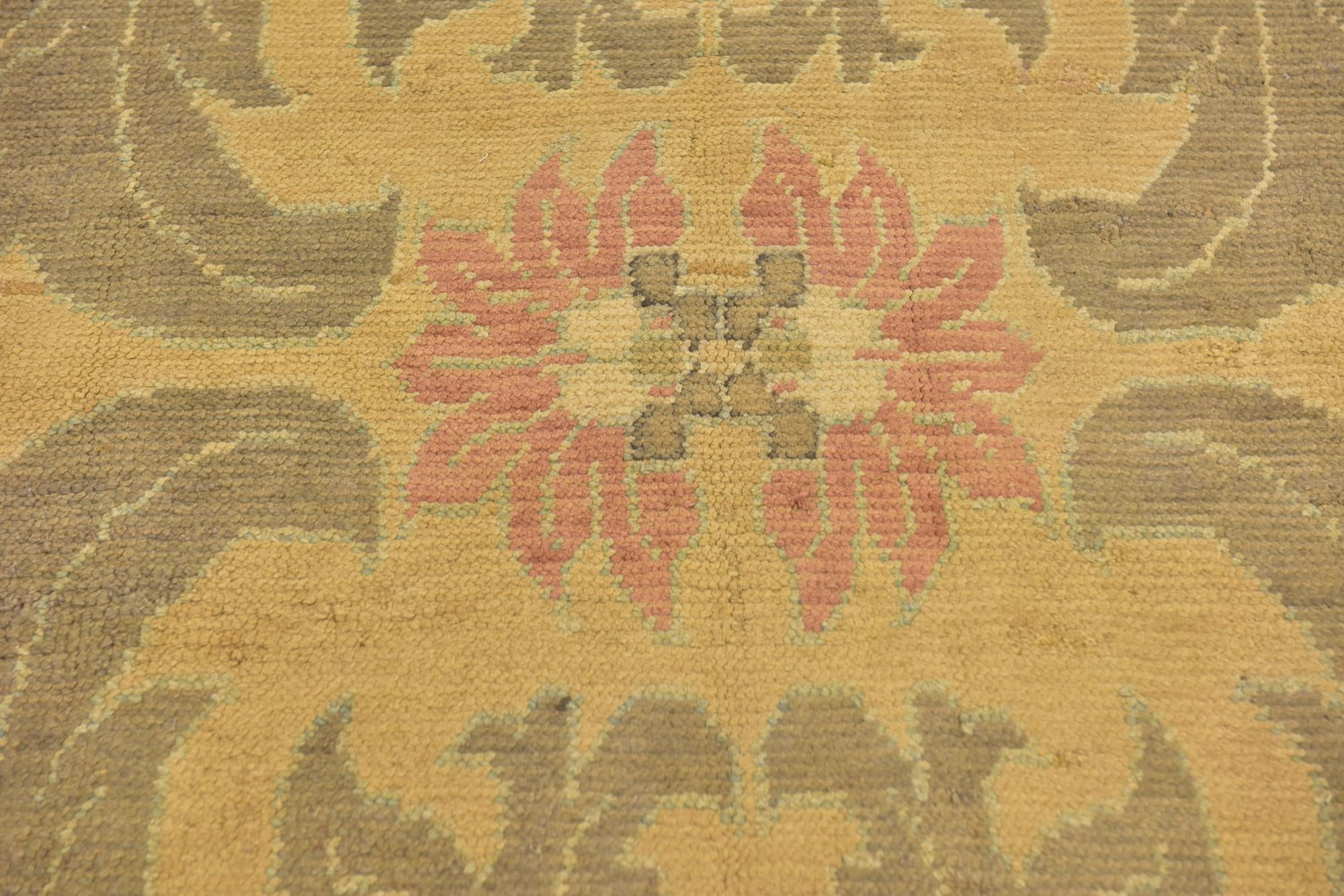4' 3 x 6' 8 Hand Knotted Oushak Wool Rug