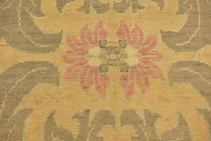Detail image of 4' 3 x 6' 8 Hand Knotted Oushak Wool Rug