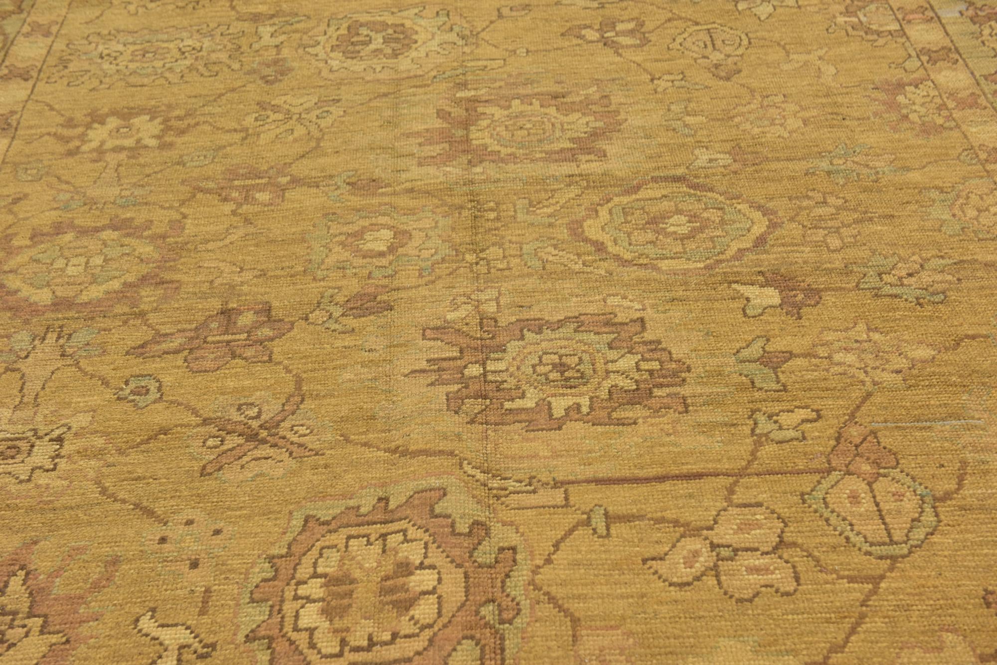 10' x 13' 6 Hand Knotted Oushak Wool Rug