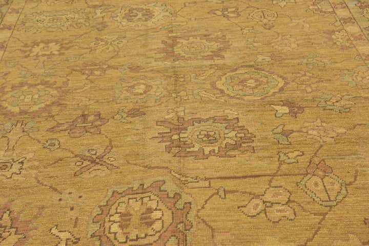 10' x 13' 6 Hand Knotted Oushak Wool Rug