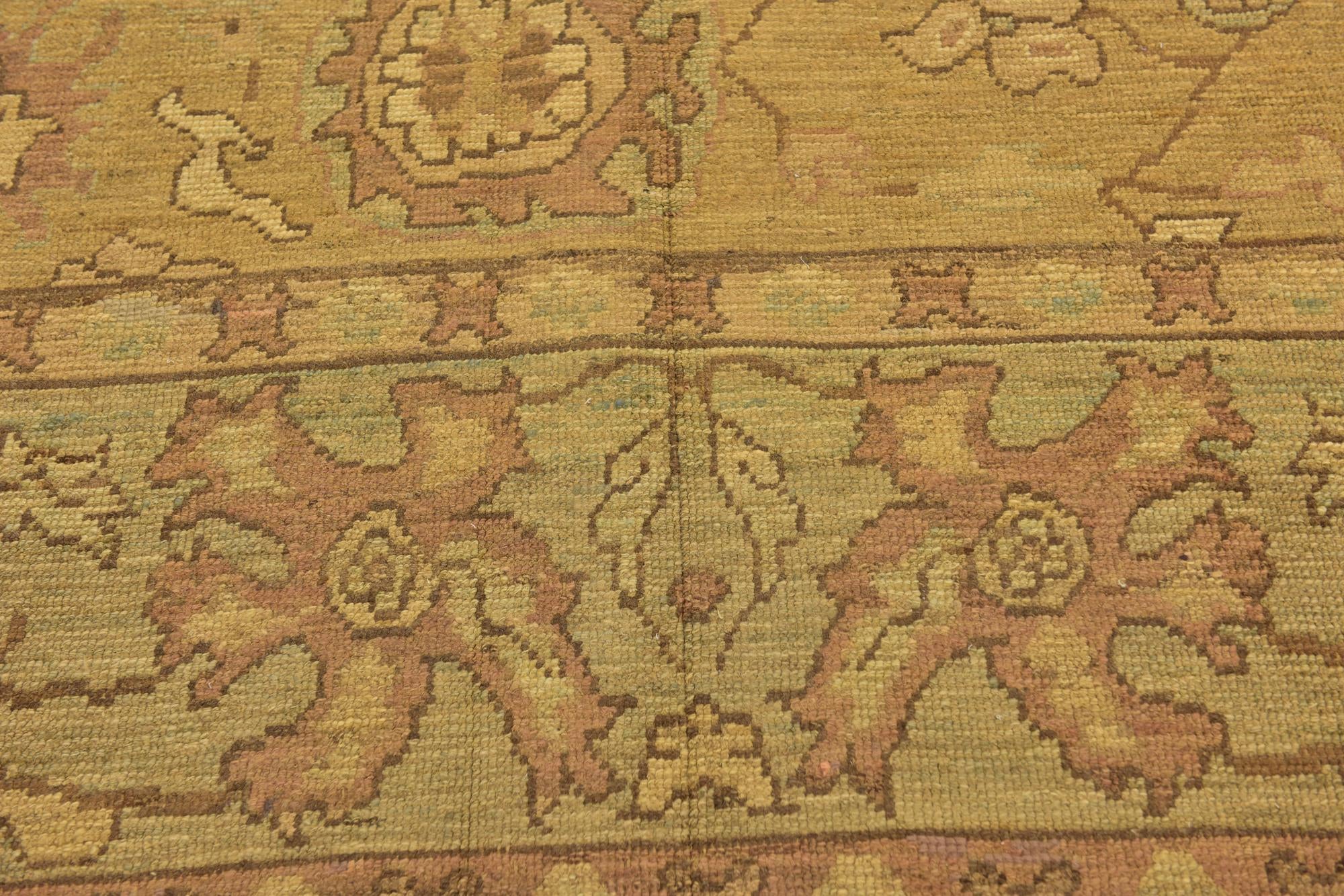 10' x 13' 6 Hand Knotted Oushak Wool Rug