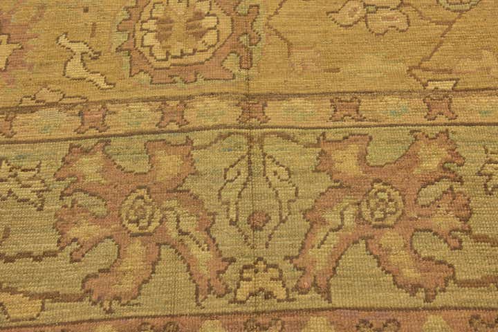 10' x 13' 6 Hand Knotted Oushak Wool Rug