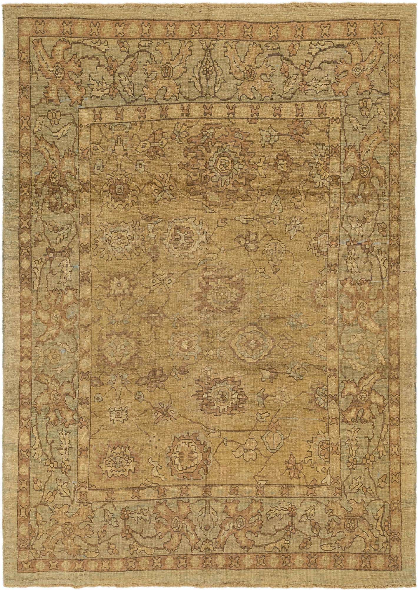 10' x 13' 6 Hand Knotted Oushak Wool Rug