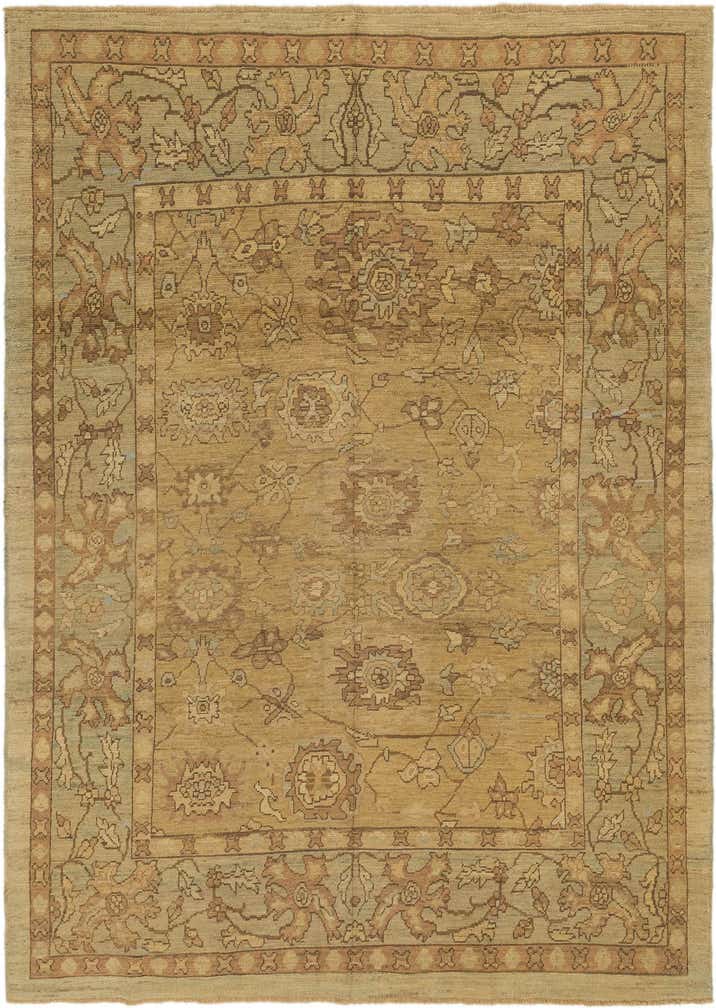 10' x 13' 6 Hand Knotted Oushak Wool Rug