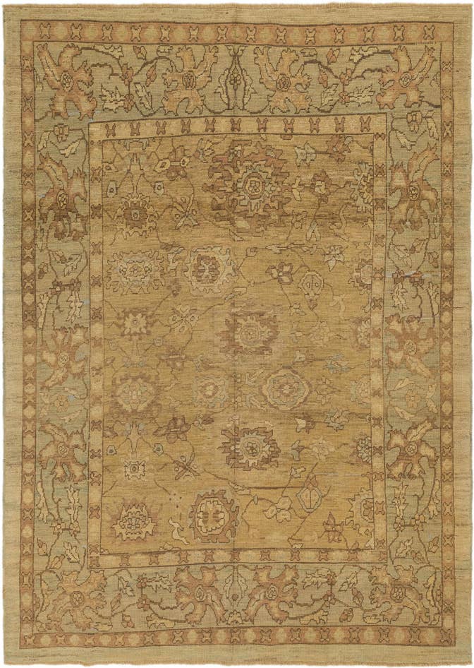 Detail image of 10' x 13' 6 Hand Knotted Oushak Wool Rug