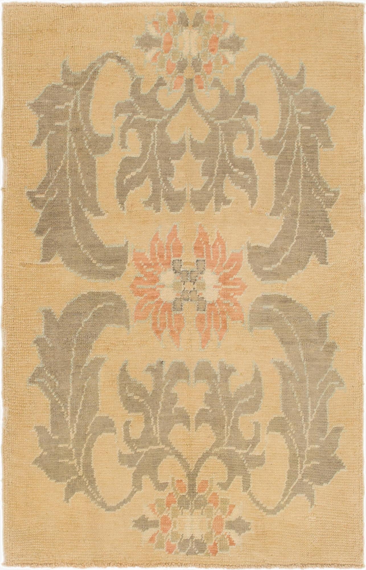 4' 3 x 6' 8  Hand Knotted Oushak Wool Rug