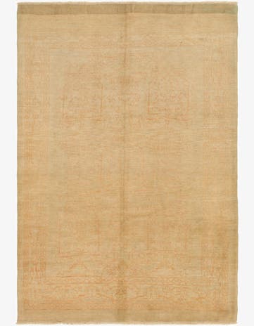 6' 7 x 9' 8 Hand Knotted Oushak Wool Rug