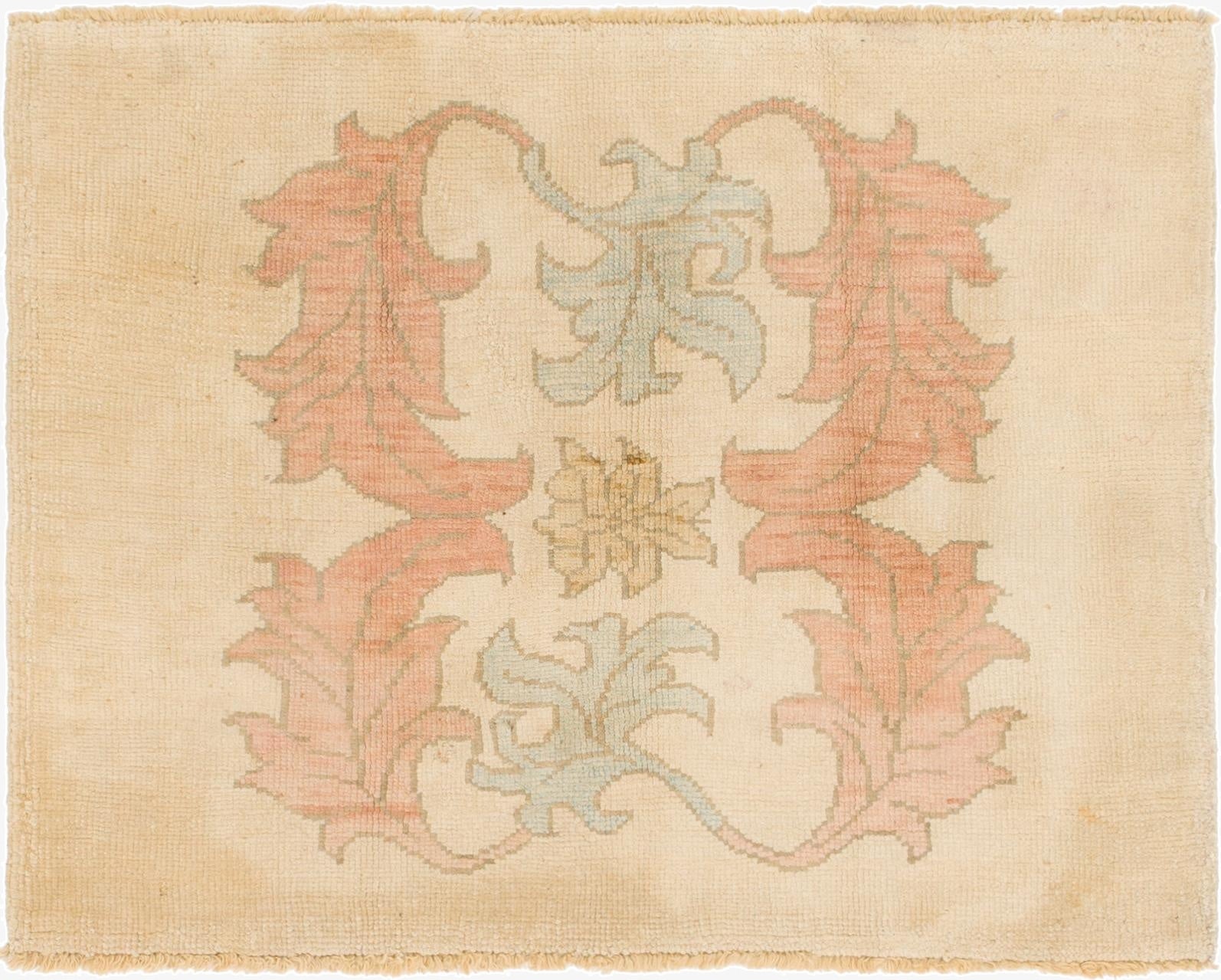 3' 8 x 4' 8  Hand Knotted Oushak Wool Rug