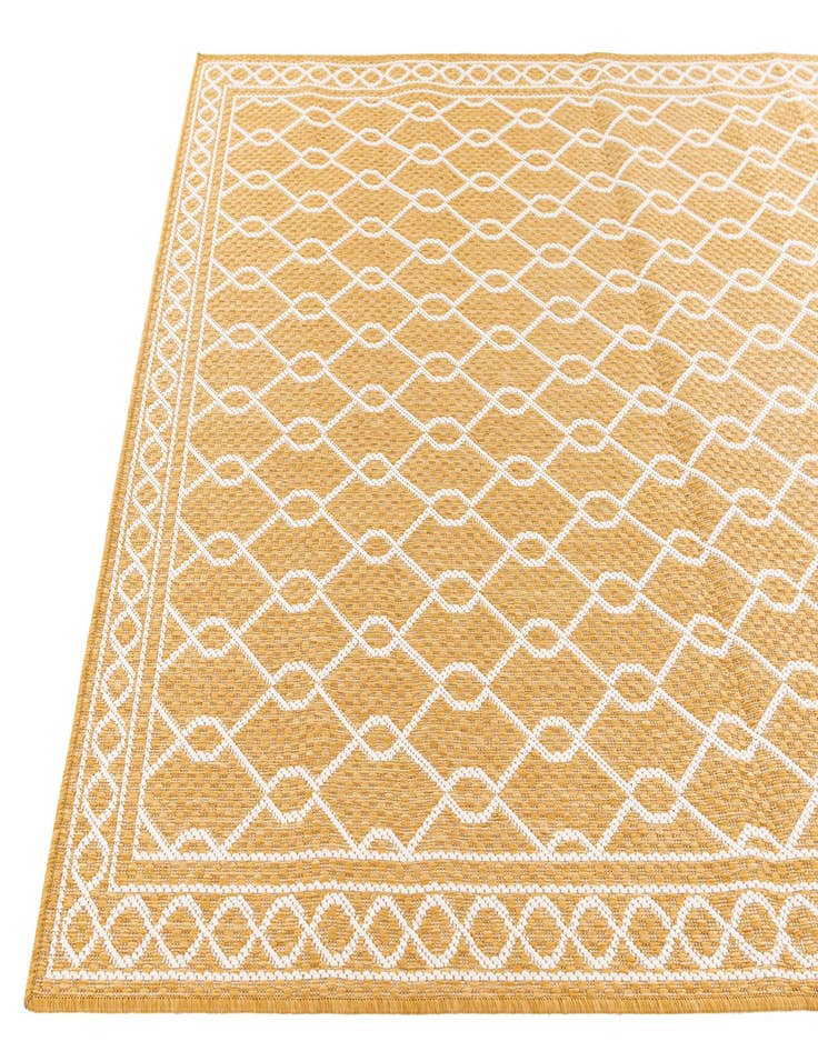 Detail image of 5' 3 x 7' 8  Washable Modern Indoor / Outdoor Rug