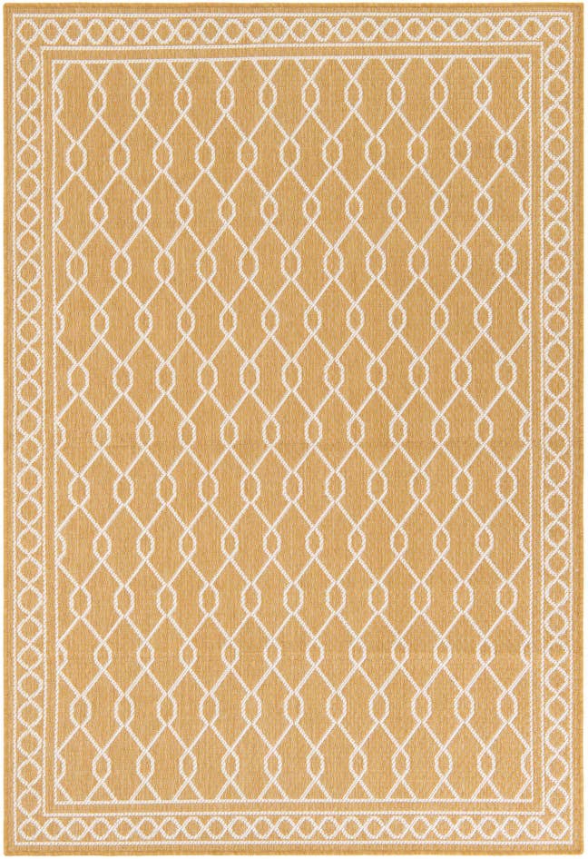 Detail image of 5' 3 x 7' 8 Easy-Clean Modern Indoor / Outdoor Rug