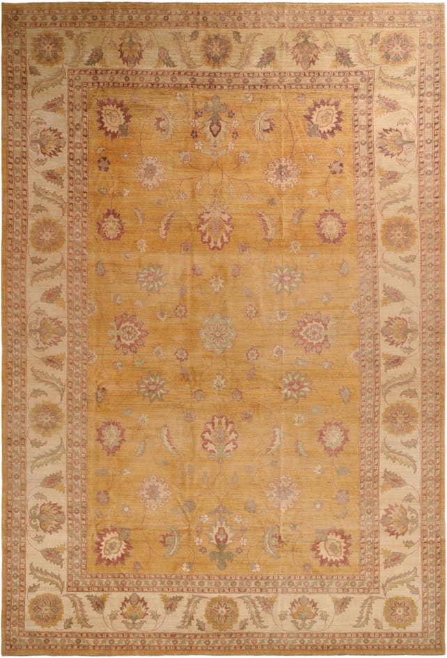 Detail image of 11' 9 x 17' 7 Hand Knotted Peshawar Ziegler Rug