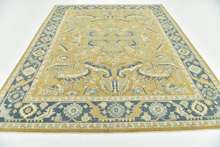 Detail image of 8' 6 x 10' 3 Hand Knotted Peshawar Ziegler Wool Rug
