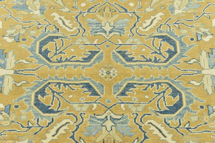 Detail image of 8' 6 x 10' 3 Hand Knotted Peshawar Ziegler Wool Rug